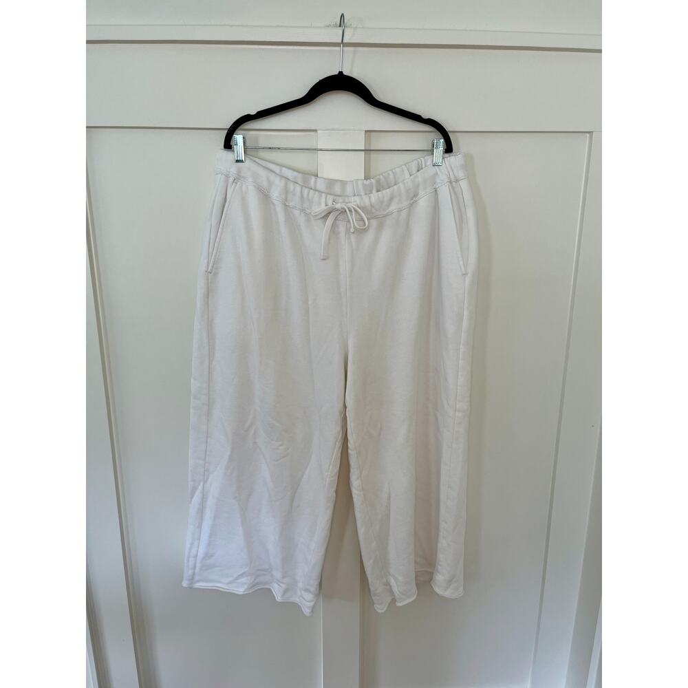 NEW NWT Eileen Fisher Organic Cotton Wide Leg Crop Pant White Size 1X - Picture 2 of 6